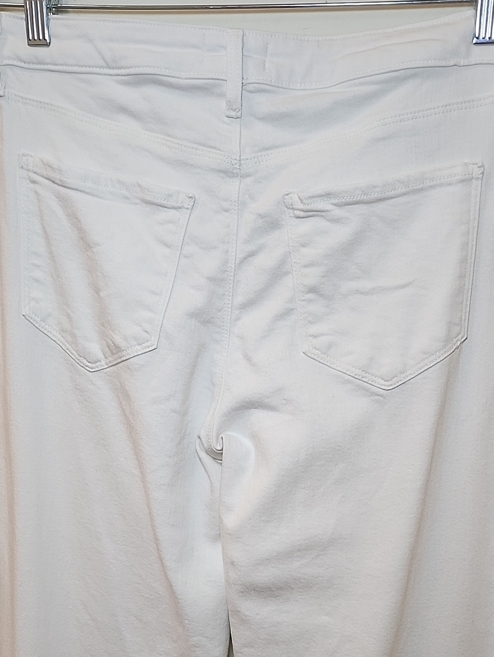L'AGENCE Strechy  wide-leg High-Rise blanc white jeans RN# 126654 Size 28 - Picture 16 of 16